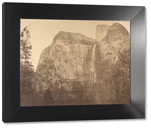 Pohono, Bridal Veil, 900 Feet, Yosemite, 1861. Creator: Carleton Emmons Watkins