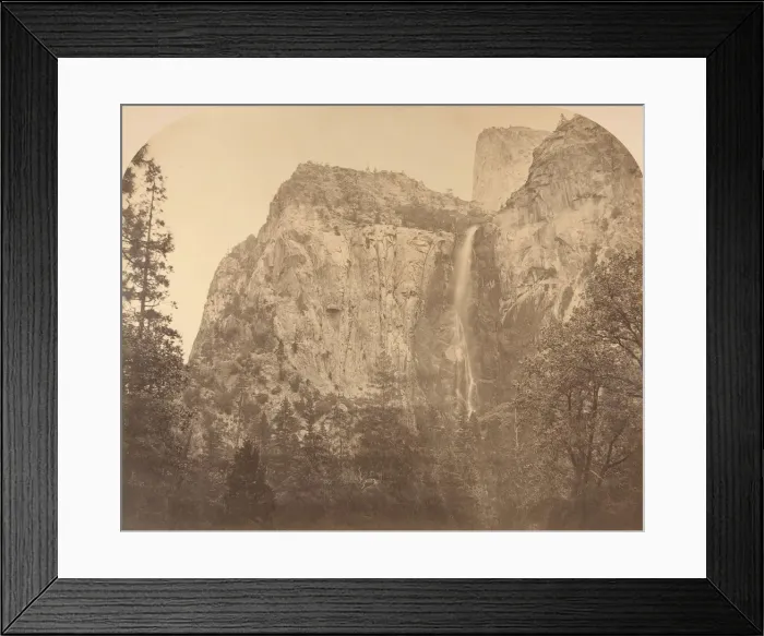 Framed Print : Pohono, Bridal Veil, 900 Feet, Yosemite, 1861. Creator: Carleton Emmons Watkins Framed Print : Pohono, Bridal Veil, 900 Feet, Yosemite, 1861. Creator: Carleton Emmons Watkins
