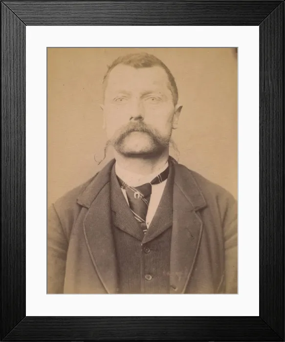 Framed Print : Imhof. Louis, Alfred. 37 ans, ne a Mex (Suisse). Journalier. Anarchiste. 1 / 3 / 94 Framed Print : Imhof. Louis, Alfred. 37 ans, ne a Mex (Suisse). Journalier. Anarchiste. 1 / 3 / 94