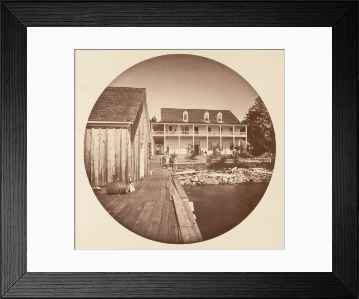 Framed Print : Warm Springs Hotel Lake Tahoe, ca. 1878. Creator: Carleton Emmons Watkins Framed Print : Warm Springs Hotel Lake Tahoe, ca. 1878. Creator: Carleton Emmons Watkins