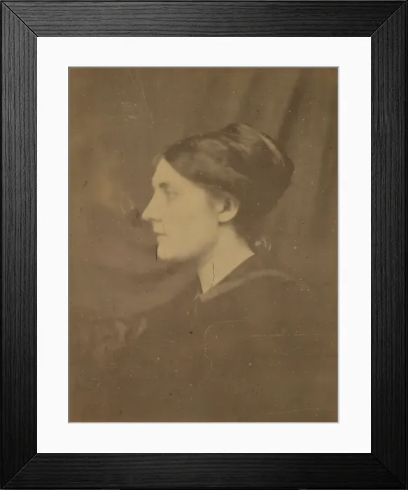 Framed Print : [Unidentified Woman in Profile], 1866-68. Creator: Julia Margaret Cameron
