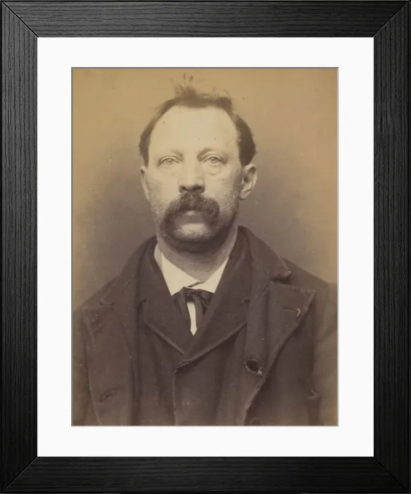 Framed Print : Pierlay. Louis, Victor. 53 ans, ne a Paris XVIle. Sculpteur. Anarchiste. 8 / 3 / 94 Framed Print : Pierlay. Louis, Victor. 53 ans, ne a Paris XVIle. Sculpteur. Anarchiste. 8 / 3 / 94