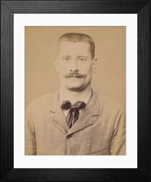 Framed Print : Soulage. Alphonse, Charles. 30 ans, ne a Lyon. Menuisier. Anarchiste. 1 / 3 / 94 Framed Print : Soulage. Alphonse, Charles. 30 ans, ne a Lyon. Menuisier. Anarchiste. 1 / 3 / 94