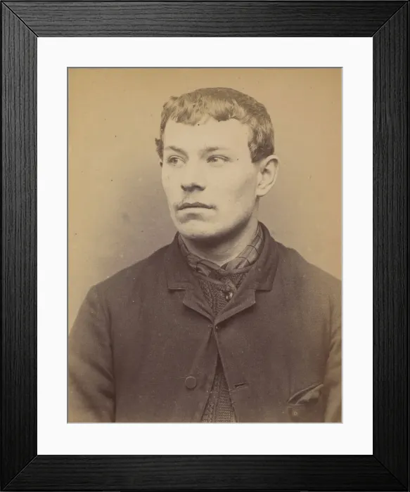 Framed Print : Mursch. Eugene. 24 ans a Schlestatt (Bas-Rhin). Ciseleur. Anarchiste. 18 / 3 / 94 Framed Print : Mursch. Eugene. 24 ans a Schlestatt (Bas-Rhin). Ciseleur. Anarchiste. 18 / 3 / 94