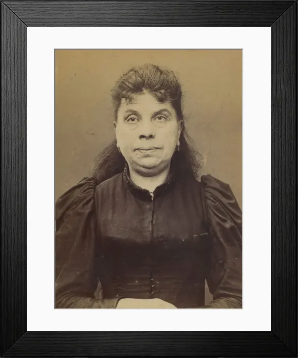 Framed Print : Malpet. Jeanne (femme Pivier). 51 ans, nee en mai 42. Couturiere. Anarchiste Framed Print : Malpet. Jeanne (femme Pivier). 51 ans, nee en mai 42. Couturiere. Anarchiste