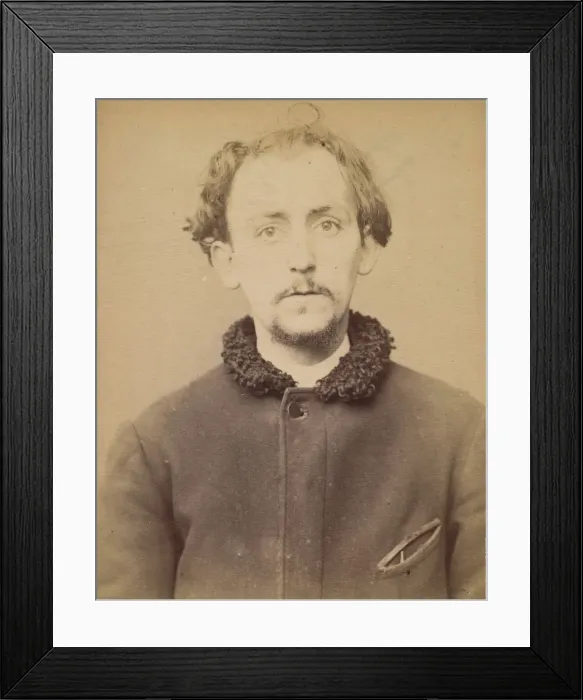 Framed Print : Chavanne. Gaston. 26 ans, ne a Paris VIe. Graveur. Anarchiste. 28 / 2 / 94. 1894 Framed Print : Chavanne. Gaston. 26 ans, ne a Paris VIe. Graveur. Anarchiste. 28 / 2 / 94. 1894