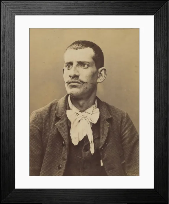 Framed Print : Landschoot. Edouard. 27 ans, ne le 6 / 8 / 67 a Paris. Bijoutier. Anarchiste Framed Print : Landschoot. Edouard. 27 ans, ne le 6 / 8 / 67 a Paris. Bijoutier. Anarchiste