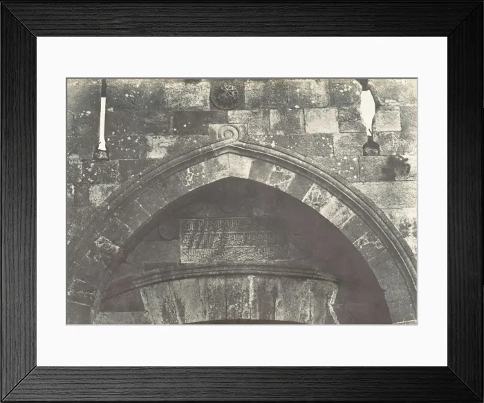 Framed Print : Jerusalem, Porte de Jaffa, Inscription, 1854. Creator: Auguste Salzmann Framed Print : Jerusalem, Porte de Jaffa, Inscription, 1854. Creator: Auguste Salzmann