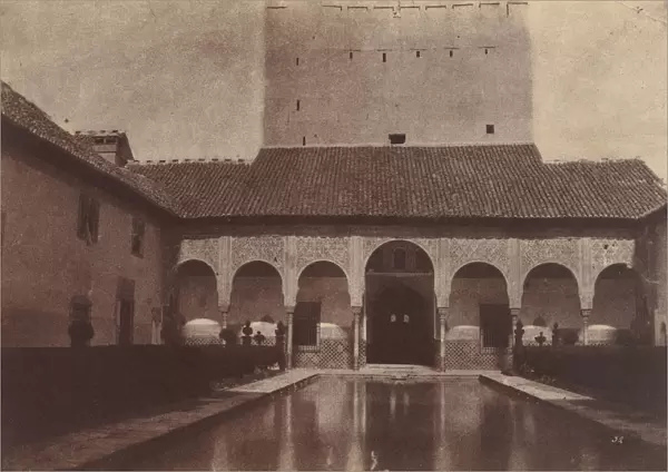 Patio de los Arrayanes, Alhambra, Granada, Spain, 1854. Creator: Alphonse Delaunay