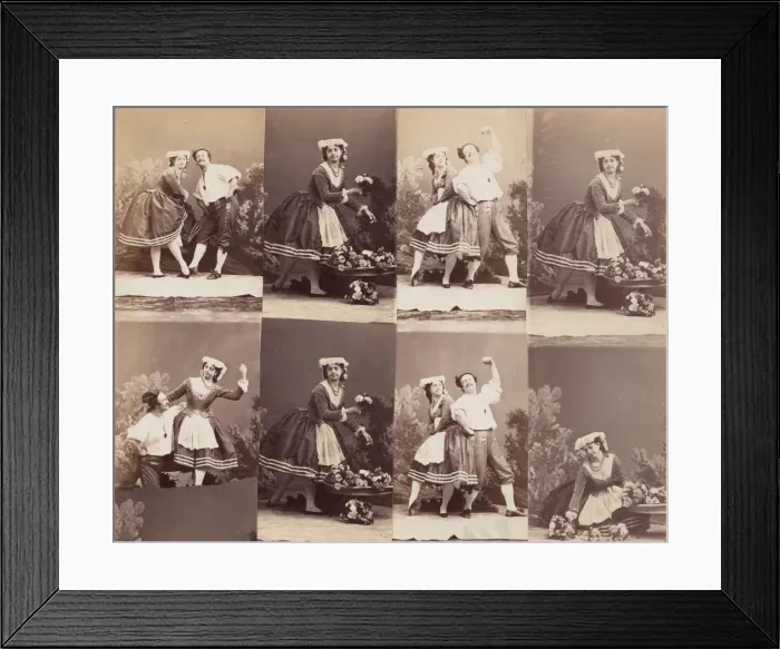 Framed Print : Eugenie Schlosser et Coralli, 1863. Creator: Andre-Adolphe-Eugè Framed Print : Eugenie Schlosser et Coralli, 1863. Creator: Andre-Adolphe-Eugè