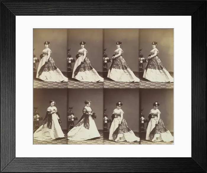Framed Print : Louise Abigdon, 1866. Creator: Andre-Adolphe-Eugene Disderi Framed Print : Louise Abigdon, 1866. Creator: Andre-Adolphe-Eugene Disderi