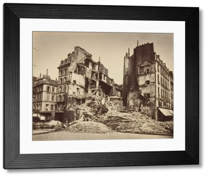Framed Print : Place de la Bastille, Burned, 1871. Creator: Alphonse J. Liebert Framed Print : Place de la Bastille, Burned, 1871. Creator: Alphonse J. Liebert