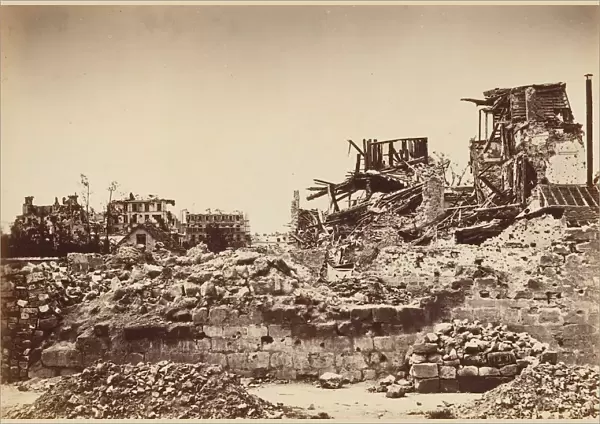 Neuilly Bombarded. General View of the rue de Chezy, 1871. Creator: Alphonse J