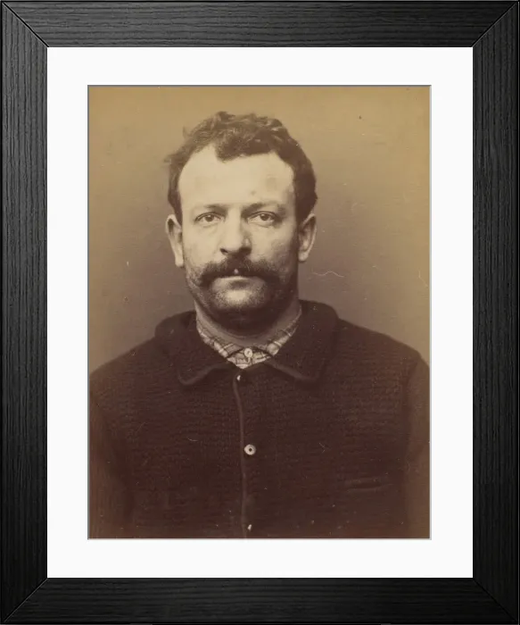 Framed Print : Heurteaux. Auguste. 31 ans, ne a Paris Xe. Polisseur. Anarchiste. 3 / 3 / 94. 1894 Framed Print : Heurteaux. Auguste. 31 ans, ne a Paris Xe. Polisseur. Anarchiste. 3 / 3 / 94. 1894