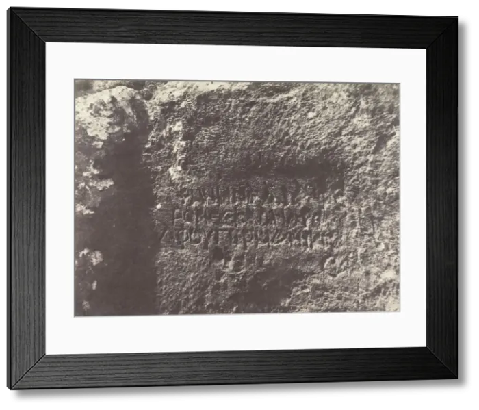 Framed Print : Jerusalem, Vallee de Hinnom, Inscription tumulaire grecque, 1, 1854 Framed Print : Jerusalem, Vallee de Hinnom, Inscription tumulaire grecque, 1, 1854