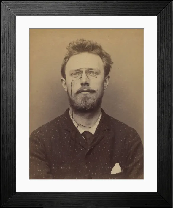 Framed Print : Olgueni Gustave. 24 ans, ne a Sala (Suede) le 24-5-69 Framed Print : Olgueni Gustave. 24 ans, ne a Sala (Suede) le 24-5-69