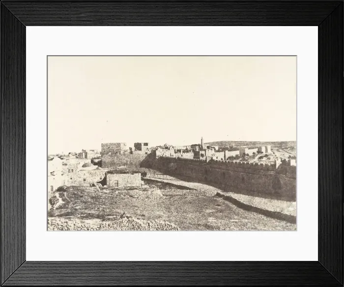 Framed Print : Jerusalem, Forteresse de Sion, 1854. Creator: Auguste Salzmann Framed Print : Jerusalem, Forteresse de Sion, 1854. Creator: Auguste Salzmann