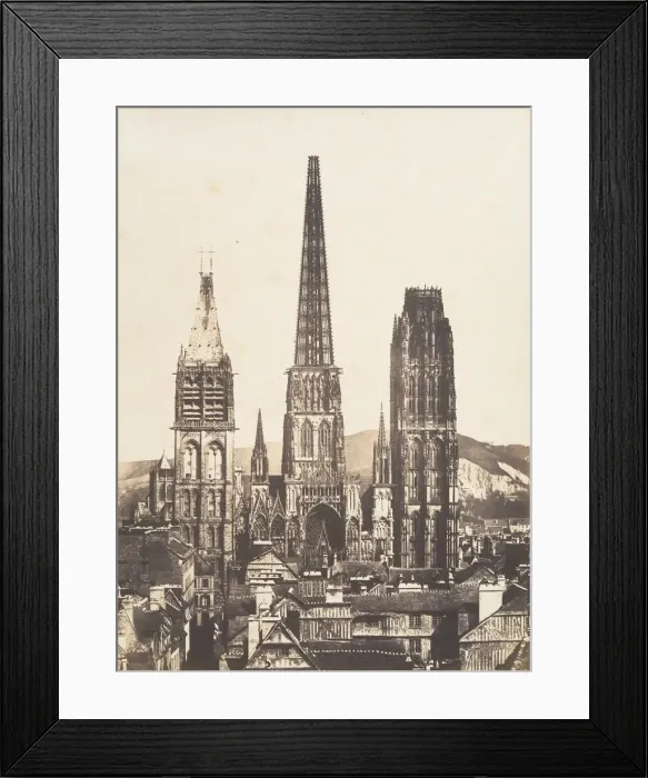 Framed Print : Vue generale de la Cathedrale de Rouen, 1852-54. Creator: Edmond Bacot Framed Print : Vue generale de la Cathedrale de Rouen, 1852-54. Creator: Edmond Bacot