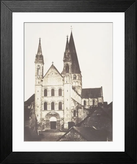 Framed Print : Saint-Georges de Boscherville, pres Rouen, 1852-54. Creator: Edmond Bacot Framed Print : Saint-Georges de Boscherville, pres Rouen, 1852-54. Creator: Edmond Bacot