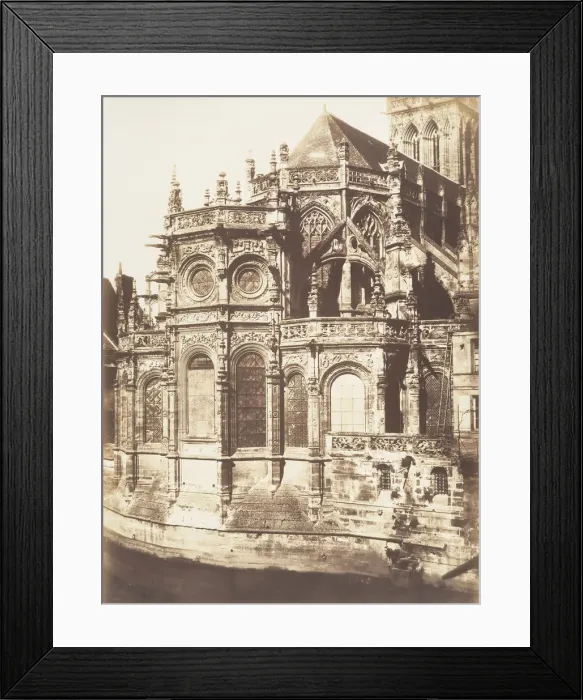 Framed Print : Abside de Saint-Pierre, Caen, 1852-54. Creator: Edmond Bacot
