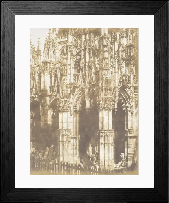 Framed Print : Portail de la Cathedrale de Louviers, 1852-54. Creator: Edmond Bacot Framed Print : Portail de la Cathedrale de Louviers, 1852-54. Creator: Edmond Bacot
