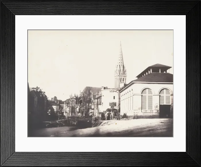 Framed Print : Poissonerie, Caen, 1852-54. Creator: Edmond Bacot Framed Print : Poissonerie, Caen, 1852-54. Creator: Edmond Bacot