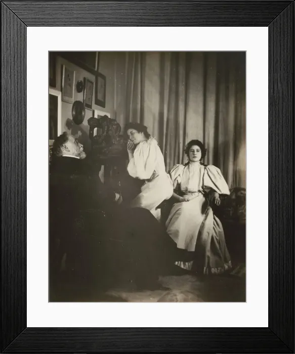 Framed Print : [Self-Portrait with Christine and Yvonne Lerolle], probably 1895-96. Creator: Edgar Degas
