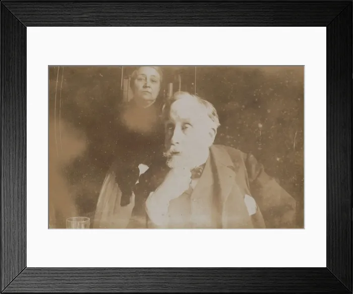 Framed Print : [Self-Portrait with Zoe Closier], probably 1895. Creator: Edgar Degas