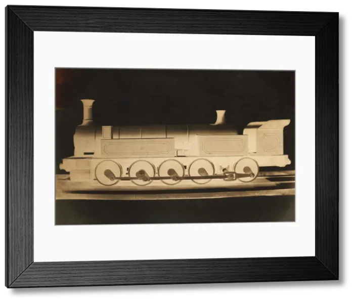 Framed Print : [Model of a P. L. M. Locomotive], ca. 1855. Creator: Dominique Roman