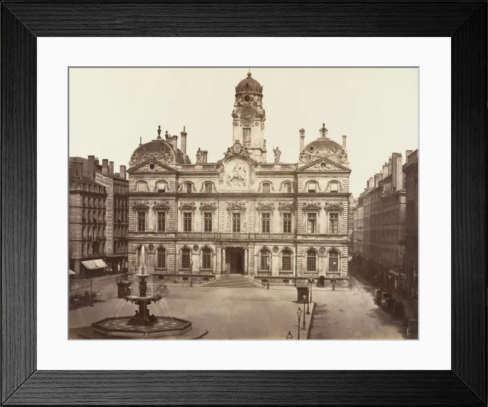 Framed Print : Lyon, Hotel de Ville, ca. 1861. Creator: Edouard Baldus