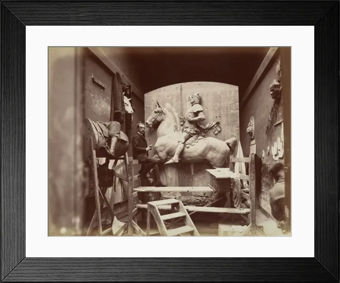 Framed Print : [Emmanuel Fremiet], 1880s-90s. Creator: Possibly by Edmond Benard (French, 1838