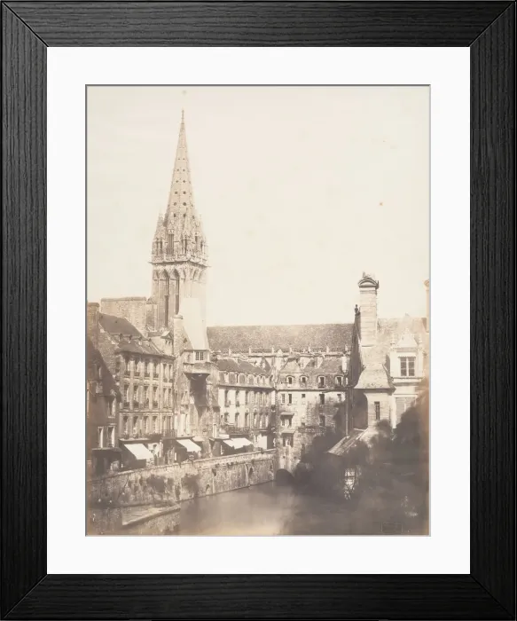 Framed Print : Rue des Petits Murs, Caen, 1852-54. Creator: Edmond Bacot