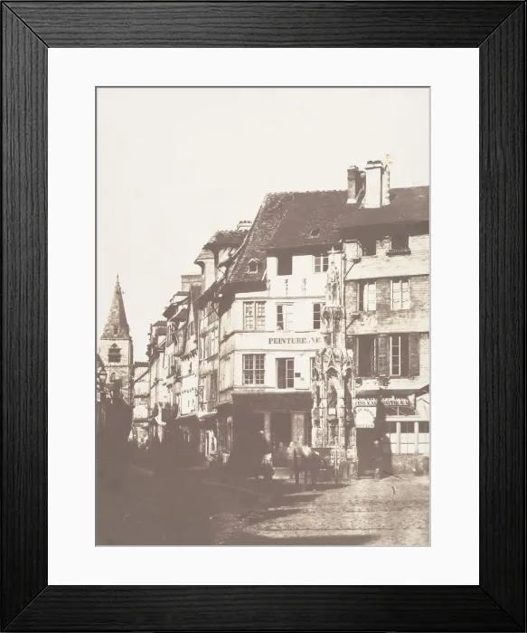 Framed Print : Fontaine de la Croix de Pierre, Rouen, 1852-54. Creator: Edmond Bacot Framed Print : Fontaine de la Croix de Pierre, Rouen, 1852-54. Creator: Edmond Bacot