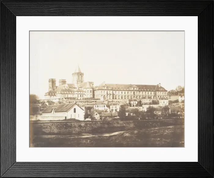 Framed Print : Abbaye aux Dames et Hospice, Caen, 1852-54. Creator: Edmond Bacot Framed Print : Abbaye aux Dames et Hospice, Caen, 1852-54. Creator: Edmond Bacot