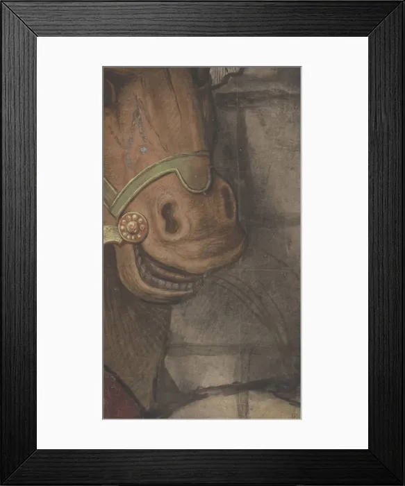 Framed Print : Horses head, 1500-1550. Creator: School of Raphael Framed Print : Horses head, 1500-1550. Creator: School of Raphael
