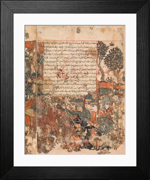 Framed Print : Burzuyas Mission Folio 5v, 6r from a Kalila Wa Dimna of Bidpai, 18th century Framed Print : Burzuyas Mission Folio 5v, 6r from a Kalila Wa Dimna of Bidpai, 18th century