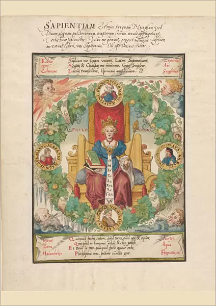 Philosophy Enthroned, mid-16th century. Creator: Virgil Solis
