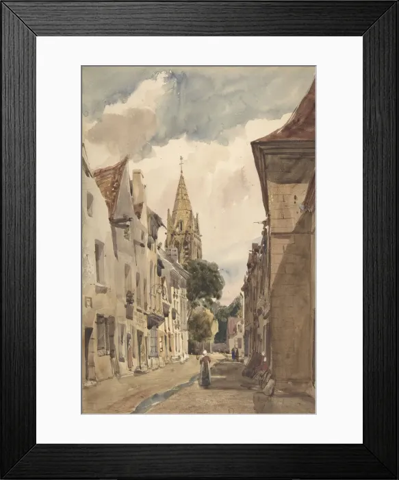 Framed Print : View of Issy (A Street in Issy-les-Moulineaux, Seine), 1820-74 Framed Print : View of Issy (A Street in Issy-les-Moulineaux, Seine), 1820-74