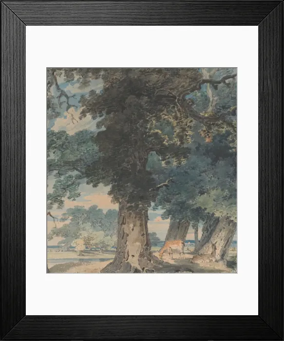 Framed Print : Deer in Windsor Forest, 1793-94. Creator: Thomas Girtin Framed Print : Deer in Windsor Forest, 1793-94. Creator: Thomas Girtin