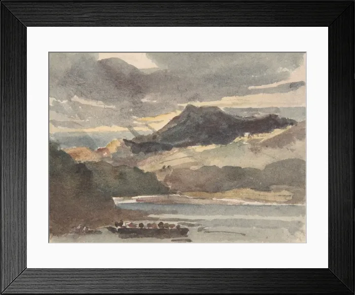 Framed Print : Study for The Ferry, after 1829. Creator: Peter de Wint Framed Print : Study for The Ferry, after 1829. Creator: Peter de Wint