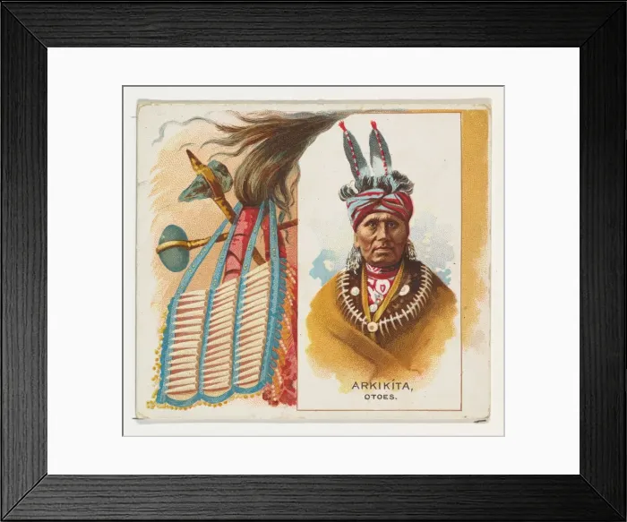Framed Print : Arkikita, Otoes, from the American Indian Chiefs series (N36) for Allen & Framed Print : Arkikita, Otoes, from the American Indian Chiefs series (N36) for Allen &