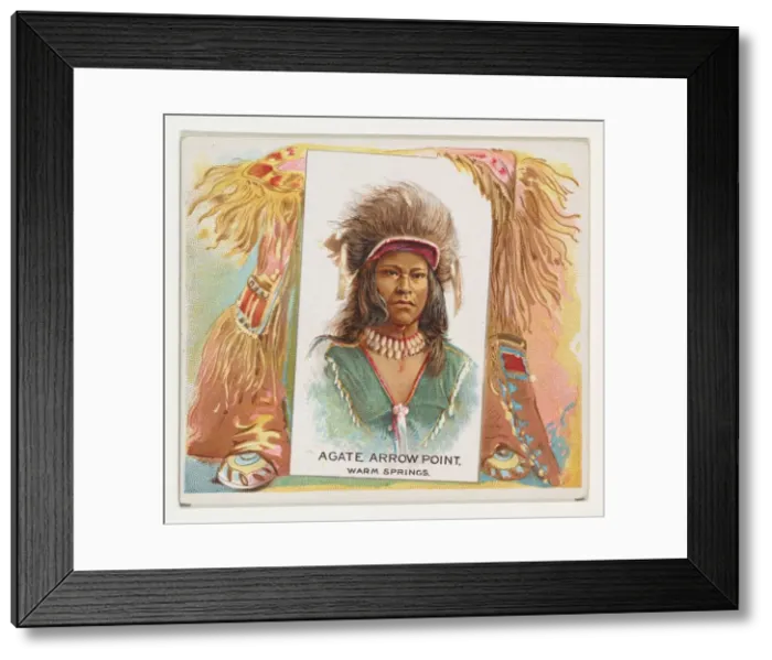 Framed Print : Agate Arrow Point, Warm Springs, from the American Indian Chiefs series (N36