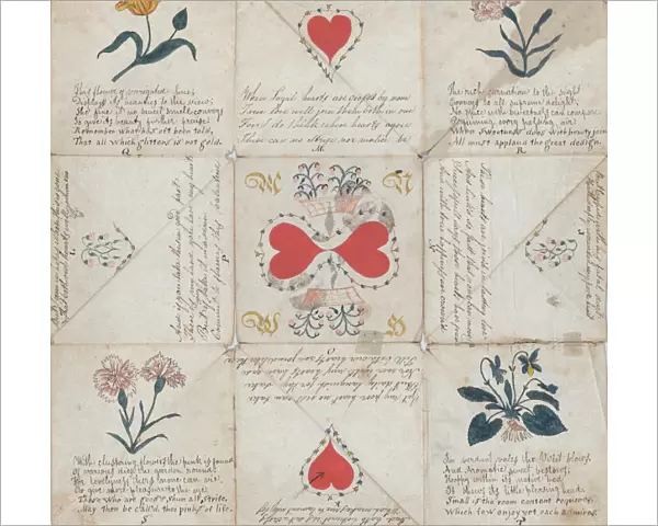 Valentine: Puzzle Purse, 1826. Creator: Anon