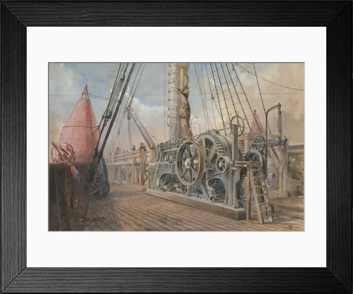 Framed Print : Deck of the Great Eastern, the Cable Trough, etc. 1866, 1865-66 Framed Print : Deck of the Great Eastern, the Cable Trough, etc. 1866, 1865-66