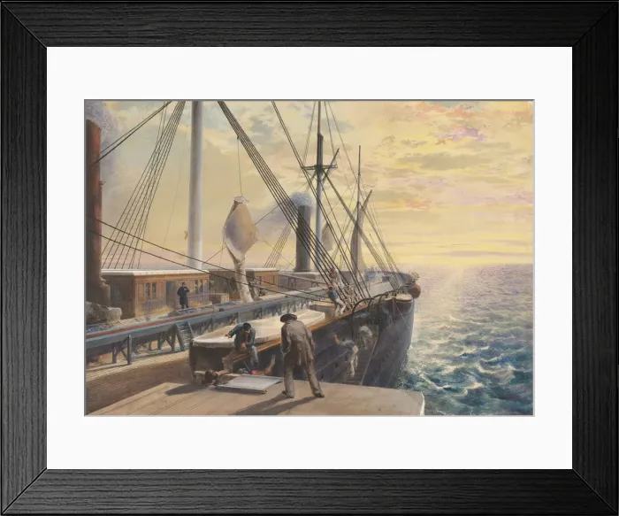 Framed Print : View, Looking Aft, from the Port Paddle Box of the Great Eastern, Showing the Trough Framed Print : View, Looking Aft, from the Port Paddle Box of the Great Eastern, Showing the Trough
