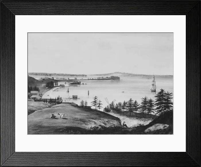 Framed Print : The Bay of New York Looking to the Narrows and Staten Island, Taken from Brooklyn Framed Print : The Bay of New York Looking to the Narrows and Staten Island, Taken from Brooklyn