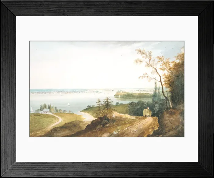 Framed Print : New York from Weehawk, ca. 1820-23. Creator: William Guy Wall Framed Print : New York from Weehawk, ca. 1820-23. Creator: William Guy Wall