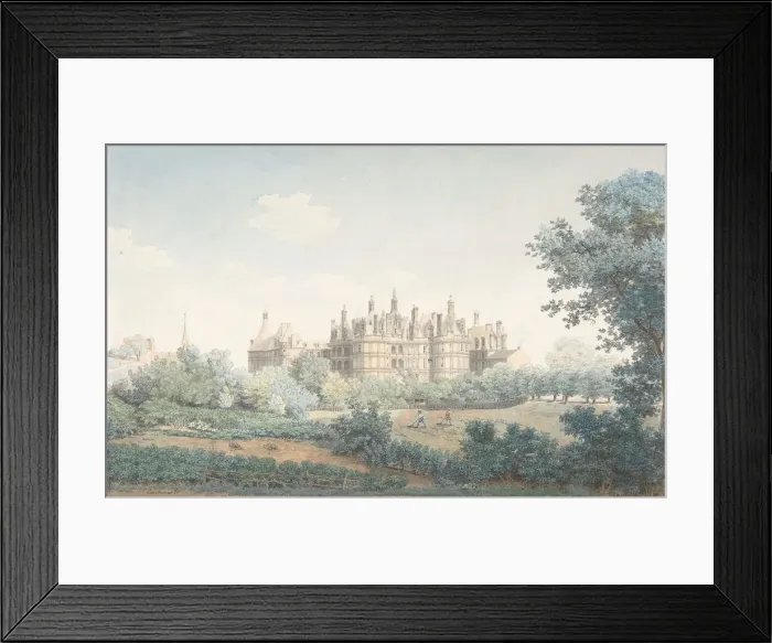Framed Print : The Chateau of Chambord Seen from the Southwest, 18th century