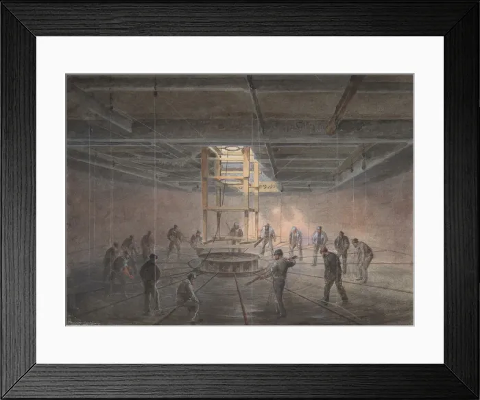 Framed Print : Interior of One of the Tanks on Board the Great Eastern: The Cable Passing Out, 1865-66 Framed Print : Interior of One of the Tanks on Board the Great Eastern: The Cable Passing Out, 1865-66