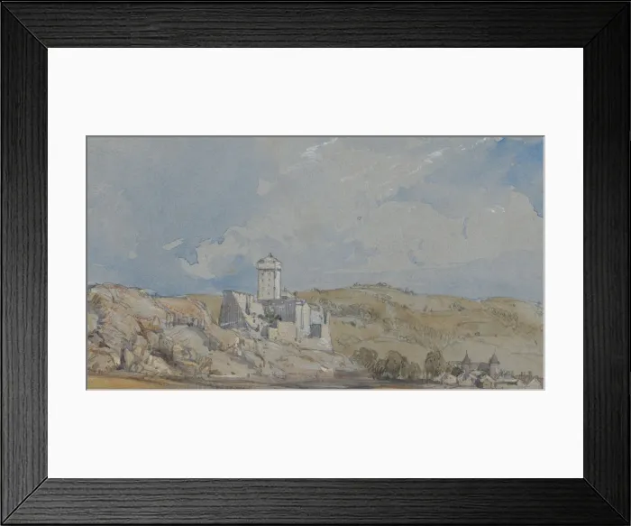 Framed Print : Chateau de Lourdes, July 11, 1836. Creator: William Callow Framed Print : Chateau de Lourdes, July 11, 1836. Creator: William Callow